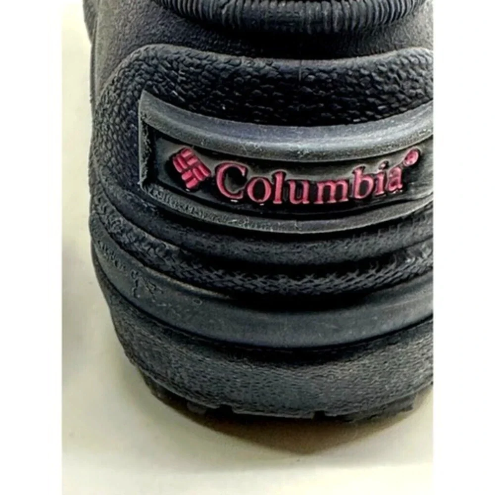 Columbia Moonridge II Snow Boots Kids Size 4 Pink Black Waterproof YY1193 Good‎